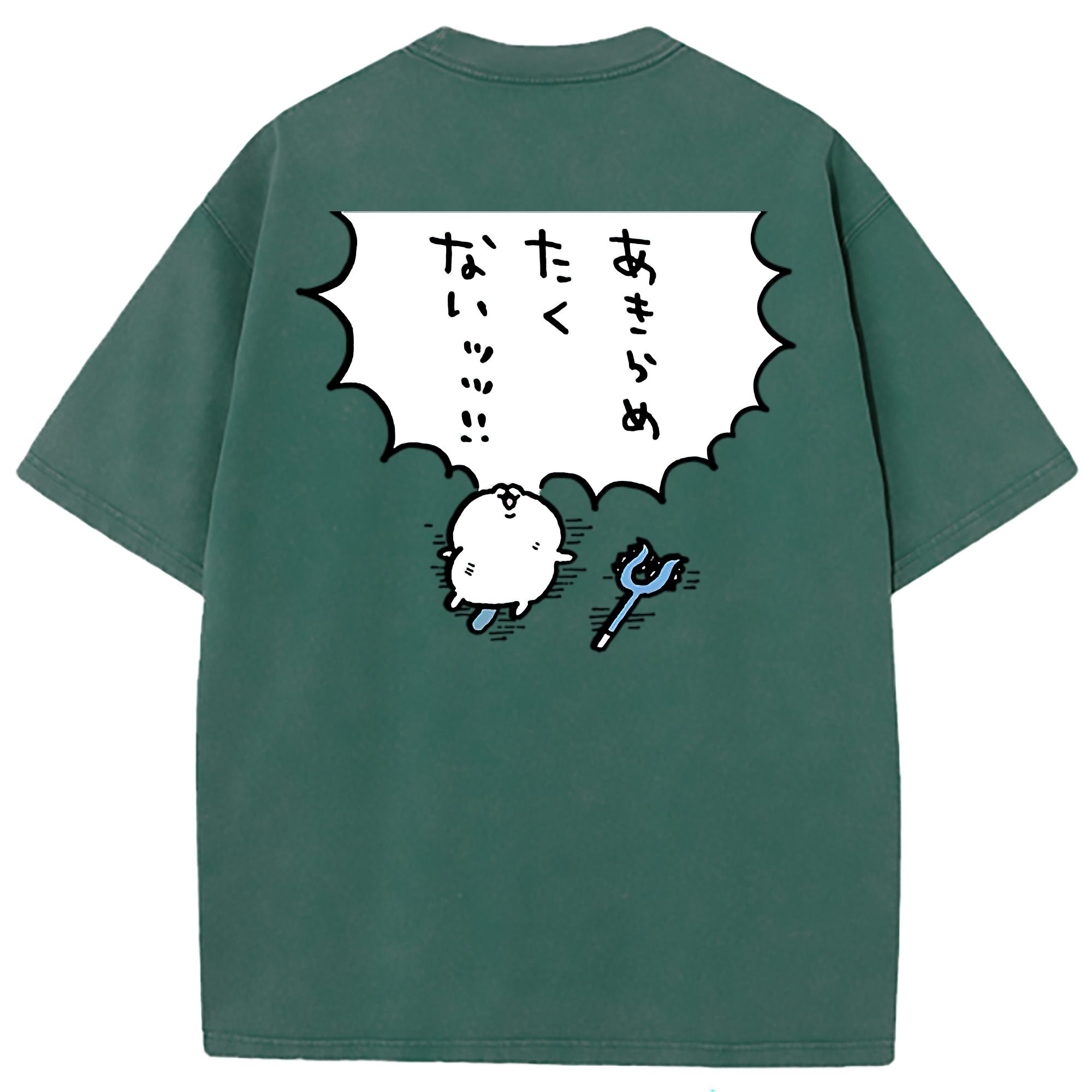 （画像用） ちいかわ ちいかわ Chii-kawa chiikawa 綿100% ヴィンテージ風 半袖Tシャツ（背面プリント）